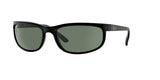 Ray-Ban RB2027 PREDATOR 2 G15 62M Matte Black/Crystal Green Sunglasses