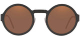 DOLCE & GABBANA DG2234 Round Sunglasses Matte Black Frame Orange Lenses - NEW