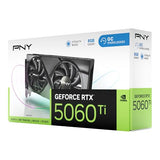 PNY NVIDIA GEFORCE RTX 5060 TI OC DUAL FAN 8GB GDDR7 GRAPHICS CARD - BLACK