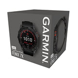 Garmin Fenix 7X Solar Multisport GPS Watch, Slate Grey with Black Band - Open Box