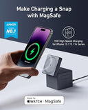 Anker 3-in-1 Cube with MagSafe 3 in 1 Charging Cube - iPhone/airpods/watch Black