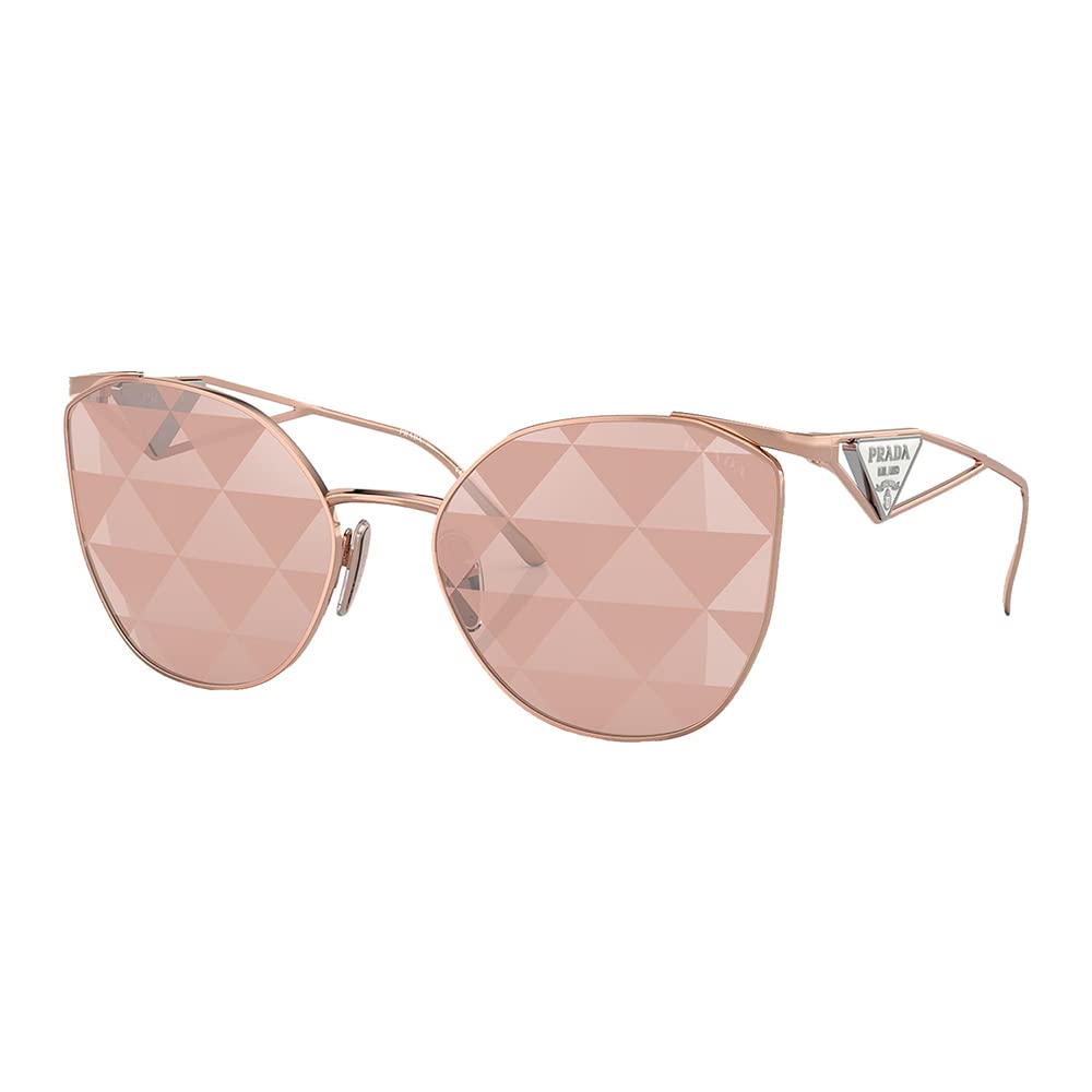 Prada PR 50ZS SVF05T Pink Gold Metal Fashion Sunglasses Pink Lens