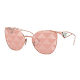 Prada PR 50ZS SVF05T Pink Gold Metal Fashion Sunglasses Pink Lens