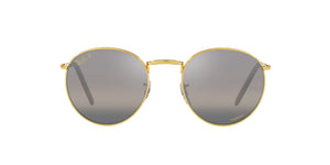 Ray-Ban RB3637 Round Sunglasses, Legend Gold/Polarized Clear Gradient Dark Grey