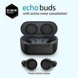 New Amazon Echo Buds 2nd Gen Wireless Earbuds w/ Active Noise Cancellation Black