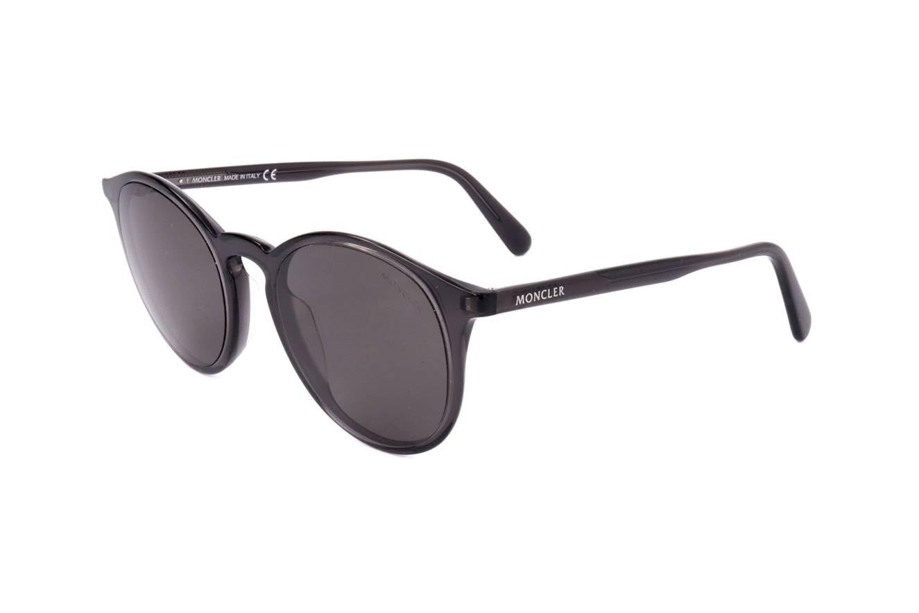 Moncler ML 0213 Violle Sunglasses Shiny Black / Dark Grey Polarized - 50mm