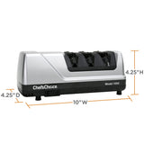 Chef’sChoice 15XV EdgeSelect Professional Electric Knife Sharpener with 100-Percent Diamond Abrasives and Precision Angle Guides for Straight Edge and Serrated Knives, 3-Stage, Gray