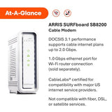 ARRIS SURFboard SB8200 DOCSIS 3.1 Multi‑Gig Cable Modem - NEW