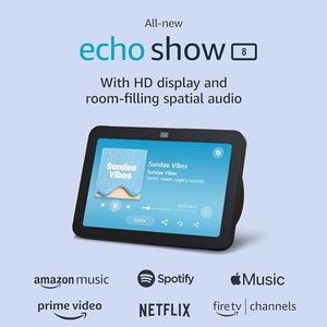 NEW! Amazon Echo Show 8 - 3rd Gen Latest Release Smart Display w Alexa -Charcoal