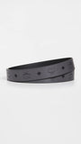 MCM Claus Reversible Belt Gray Pinstripe One Size