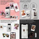 Fujifilm Instax Mini LiPlay Hybrid Instant Camera (Stone White) - DELUXE BUNDLE