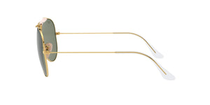 New Ray Ban Sunglasses NEW AVIATOR SHOOTER RB3138 001 GOLD/GREEN LENS 62MM