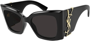 NEW SAINT LAURENT SL M119 BLAZE 001 BLACK GOLD SUNGLASSES 54MM - AUTHENTIC