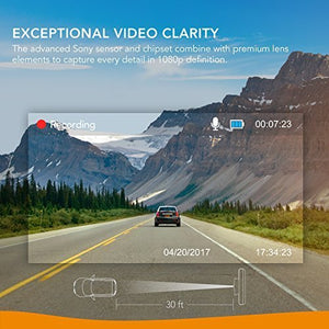 Roav by Anker Dash Cam C2 Pro - 1080p GPS Wifi Loop Recording Night Mode