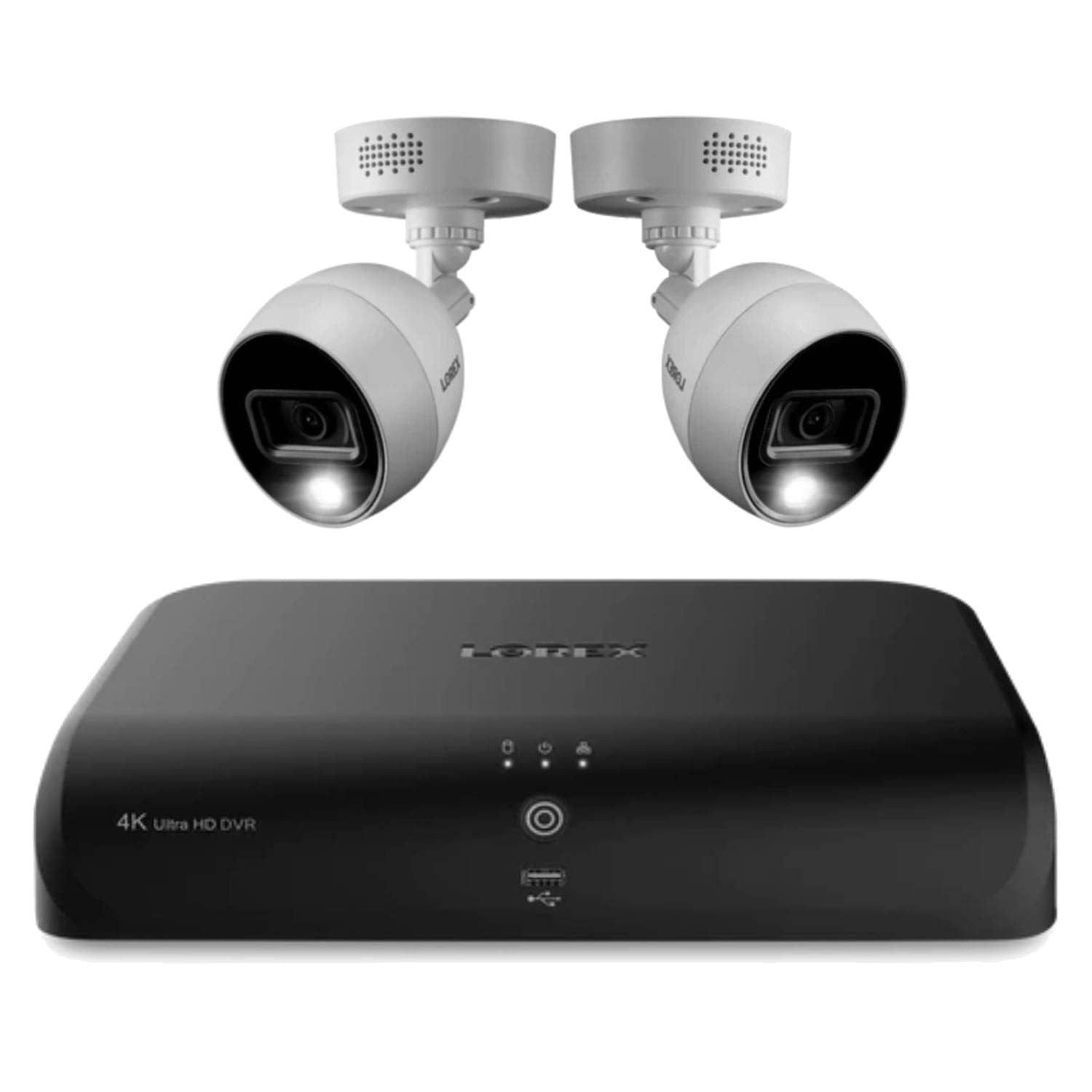 Lorex Fusion 4K 12 Camera Capable (8 Wired) 2TB Wired DVR System, 2xCam(M.Ref)