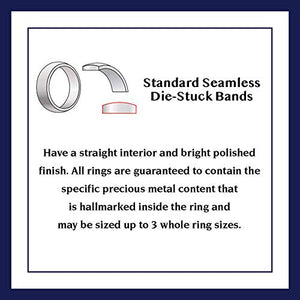 10K Rose Gold 1mm Polished Plain Wedding Band, Size 6