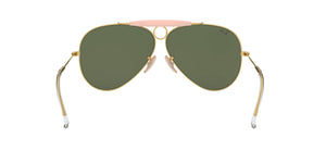 New Ray Ban Sunglasses NEW AVIATOR SHOOTER RB3138 001 GOLD/GREEN LENS 62MM