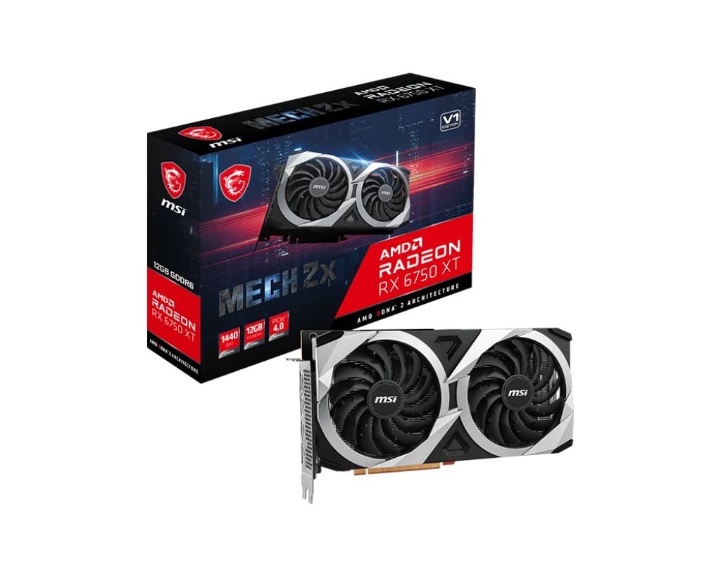 MSI Radeon RX 6750 XT MECH 2X OC 12GB GDDR6 Graphics Card BRAND NEW