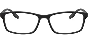 PRADA LINEA ROSSA PS 04MV DG01O1 Eyeglasses BLACK RUBBER Demo 54mm