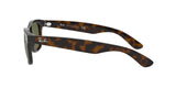 Ray-Ban RB2132 New Wayfarer Square Sunglasses, Tortoise/G-15 Green, 55 mm