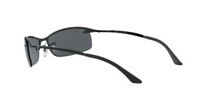 Ray-Ban Polished Black Polarized Grey lens Sunglasses RB3183 002/81 63