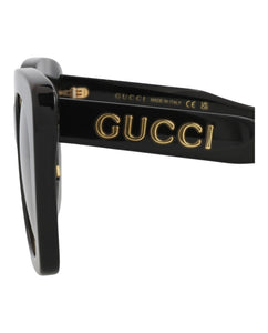 Brand New GUCCI Women's Black with Gold Accent Temples Designer Sunglass Frames