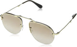 Prada PR 54US Folding Sunglasses Gold/Gradient Mirror Lens - RARE - NEW