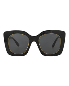 Brand New GUCCI Women's Black with Gold Accent Temples Designer Sunglass Frames