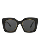 Brand New GUCCI Women's Black with Gold Accent Temples Designer Sunglass Frames