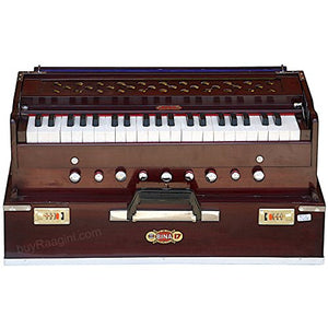 BINA 9 Stopper 3.5 Octaves Multifold Bellow 42 Keys 2 Reeds Harmonium + Bag USA