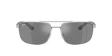 Ray-Ban R3737 Grey Mirrored Lens / Silver & Blue Frame Sunglasses -NEW