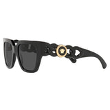 Versace Woman Sunglasses Black Frame, Dark Grey Lenses, 53MM