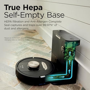 Shark RV2820AE Detect Pro Self-Empty Robot Vacuum with Bagless, 60-Day Capacity