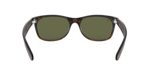 Ray-Ban RB2132 New Wayfarer Square Sunglasses, Tortoise/G-15 Green, 55 mm