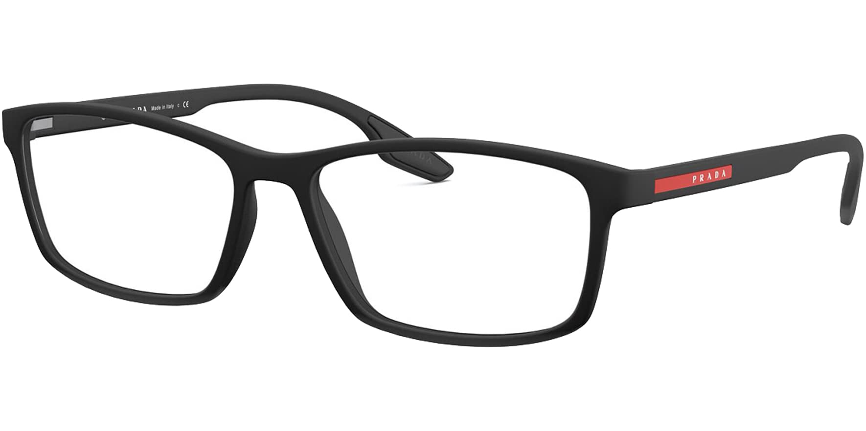 PRADA LINEA ROSSA PS 04MV DG01O1 Eyeglasses BLACK RUBBER Demo 54mm