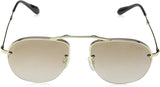 Prada PR 54US Folding Sunglasses Gold/Gradient Mirror Lens - RARE - NEW