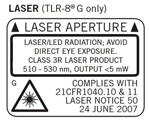 Streamlight TLR-8G Black (Discontinued Side Buttons) Green Laser 500 Lumens