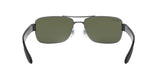 Ray-Ban RB3522 Gunmetal Polarized Green Square Sunglasses - 61mm