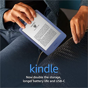 Amazon Kindle E-Reader 6" Display - 16GB Storage - 2022 Release - Denim Blue