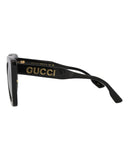 Brand New GUCCI Women's Black with Gold Accent Temples Designer Sunglass Frames