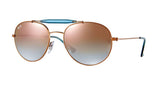 Ray-Ban RB3540 Aviator Sunglasses Shiny Bronze/Mirror Copper Gradient Lenses