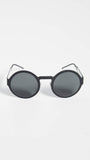 DOLCE & GABBANA DG2234 Round Sunglasses Matte Black Frame Grey Lenses - NEW
