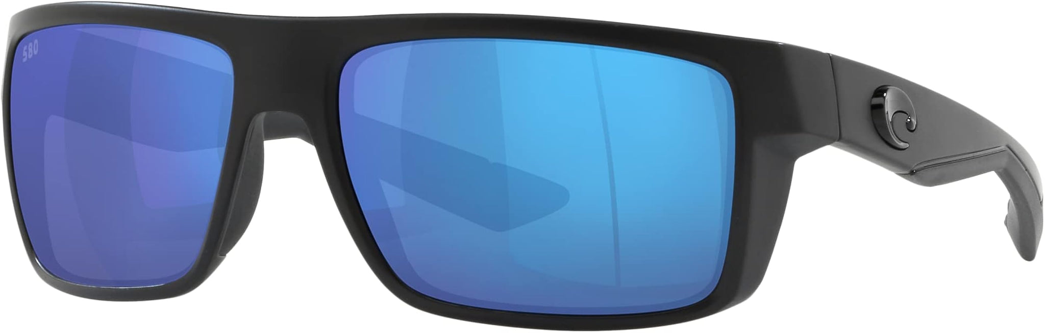 Costa Del Mar Motu Sunglasses, Black Out Frame/Blue Mirror Polarized-580G, 58 mm