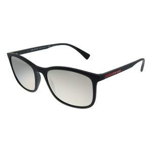 Prada PS 01TS DG02B0 Linea Rossa Sunglasses Black / Silver Mirror - 56mm