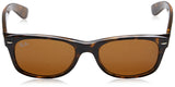 Ray-Ban RB2132 New Wayfarer Sunglasses - Tortoise Frame - Solid Brown Lens