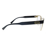 Versace VE 1264 1436_5 Matte Black Gold Metal Oval Eyeglasses 54mm