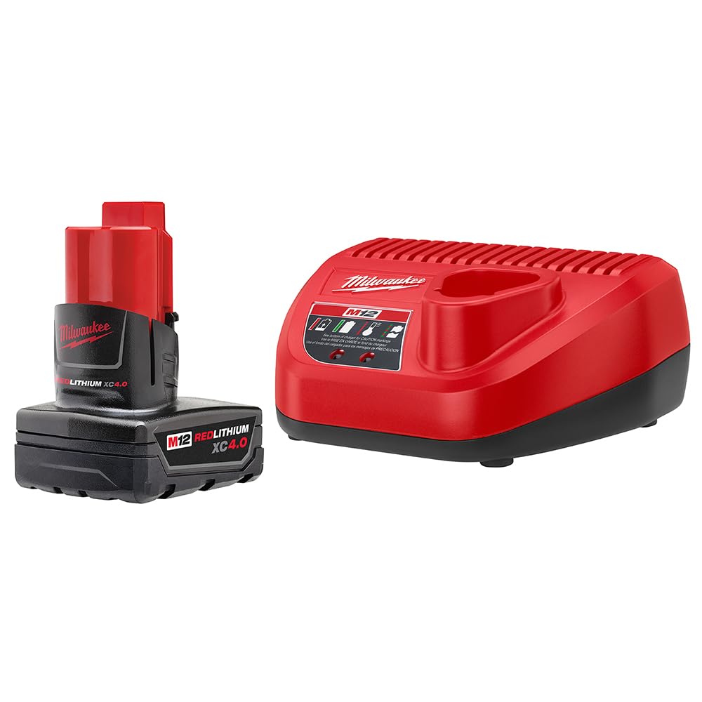 Milwaukee 48-59-2440 12V 4.0 Ah Battery Pack and Charger Starter Kit