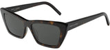 Saint Laurent Cat Eye Sunglasses SL 276 MICA 002 Dark Havana Grey