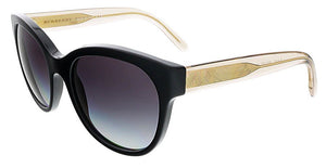 Burberry BE4187 35078G Black/Gold/Clear BE4187 Round Cat Eye Sunglasses