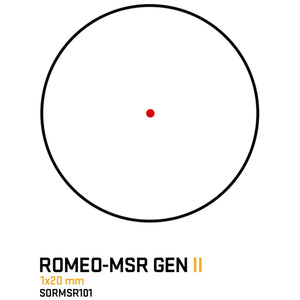 Sig Sauer Electro-Optics SORMSR101 ROMEO MSR Gen II Black 1x20mm 2 MOA Red Dot